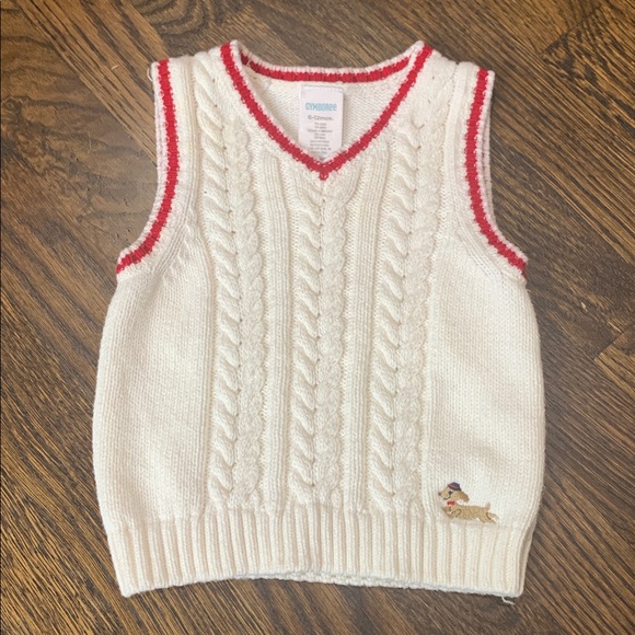 Plaid Holiday Button-Up Shirt, Vest, and Black Pants Set 6-12mo - Picture 4 of 6